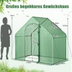 Kompaktiškas šiltnamis su metaliniu rėmu ir PE danga (Žalia)