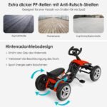 Vaikų pedalinis kartingas neslystančiais ratais (Raudona)