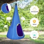 Vaikiška pakabinama supynė su dviem langais (Mėlyna)