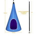 Vaikiška pakabinama supynė su dviem langais (Mėlyna)