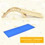 Daugiafunkcinis vaikiškas kopėčių ir rampos rinkinys su čiuožykla (Natūrali)