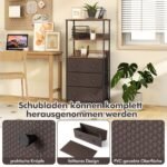 Erdvi komodos tipo sekretera su 3 stalčiais ir atviromis lentynomis (Ruda)