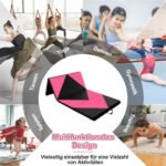 Sulankstomas sporto ir jogos čiužinys 240 x 120 x 5 cm (Rožinė ir juoda)