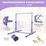 Reguliuojamo aukščio gimnastikos suoliukas vaikams iki 100 kg (Violetinė)