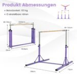 Reguliuojamo aukščio gimnastikos suoliukas vaikams iki 100 kg (Violetinė)