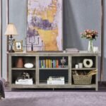 Daugiafunkcinė TV spintelė su nuimama lentyna (Šviesiai pilka)