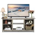 Daugiafunkcinė TV spintelė su nuimama lentyna (Šviesiai pilka)