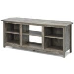 Daugiafunkcinė TV spintelė su nuimama lentyna (Šviesiai pilka)