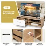 TV stovas su stalčiumi ir atviromis lentynomis (Natūrali)