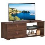 TV spintelė su 2 stalčiais iki 55 colių televizoriui (Riešuto)