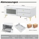 TV staliukas su stalčiais ir spintelėmis (Šviesiai pilka)