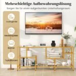 TV spintelė su 65 colių įstrižainės palaikymu ir didele talpa (Auksinė)