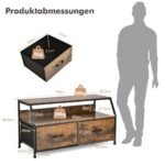 Spintelė su trimis stalčiais ir atvira lentyna (Ruda)