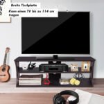 TV stovas su dviem atviromis lentynomis (Violetinė)