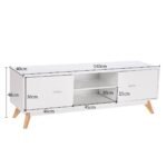 TV staliukas su daiktadėže (Balta)