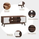 TV spintelė atviromis lentynomis (Balta)