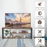 TV stovas su atviromis lentynomis (Ruda)