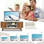TV staliukas su atvirais ir uždaromais sandėliavimo skyriais (Ruda)