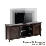 TV staliukas su 2 durelėmis iki 65 colių (Ruda)