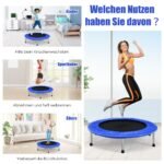 Sulankstomas treniruočių batutas 97 cm (Mėlyna)