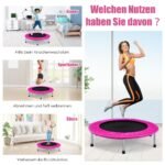 Sulankstomas mini treniruočių batutas skersmuo 97 cm (Rožinė)