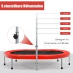 Sulankstomas treniruočių batutas su reguliuojama rankena (Raudona)