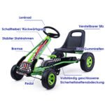 Vaikiškas pedalinis kartingas 98 x 59 x 61 cm (Žalia)