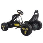 Vaikų pedalinis gokartas su reguliuojama sėdyne (Juoda)