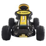 Pedalinis kartingas vaikams su reguliuojama sėdyne ir saugiu valdymu (Geltona)