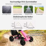 Vaikiškas kartingas su pedalais (Rožinė)