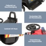 Elektrinis vaikų gaisrinis automobilis (Raudona)