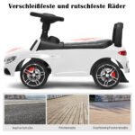 Vaikiškas automobilis-stumdukas su vairo muzika (Balta)