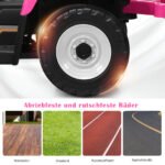 Elektrinis vaikiškas traktorius su priekaba (Rožinė)