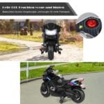 Elektrinis vaikiškas motociklas su atraminiais ratais (Juoda)