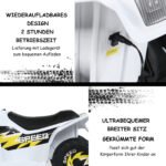 Elektrinis keturratis vaikams su atbulinės eigos funkcija (Balta)