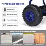 Vaikystės kartingas su rankiniu stabdžiu (Mėlyna)