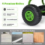 Vaikiškas kartingas su pedalų valdymu ir reguliuojama sėdyne (Žalia)