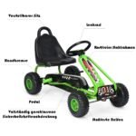 Vaikiškas kartingas su pedalų valdymu ir reguliuojama sėdyne (Žalia)