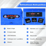 Elektrinis vaikiškas keturratis su muzika ir LED žibintais (Mėlyna)