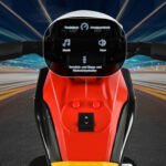 Elektrinis vaikiškas motociklas su muzika ir garsiniu signalu (Spalvotas)