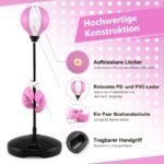 Reguliuojamo aukščio bokso treniruočių rinkinys vaikams (Rožinė)