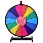 Laimės ratas su perrašomu paviršiumi ir stabilia konstrukcija Ø 48 cm (Įvairiaspalvė)
