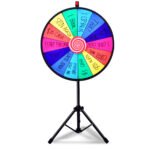 Profesionalus 60 cm skersmens prizų ratas su reguliuojamu aukščiu (Spalvotas)