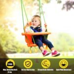 Patogios ir saugios kūdikių bei vaikų sūpuoklės laukui ir vidui (Oranžinė)