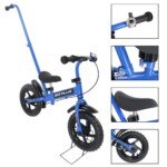 Vaikiškas balansinis dviratis su stūmimo rankena (Mėlyna)