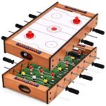 Kombinuotas žaidimų stalas: stalo futbolas ir oro ritulys (Spalvotas)