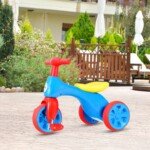 Balansinis paspiriamas triratukas mažyliams (Spalvota)