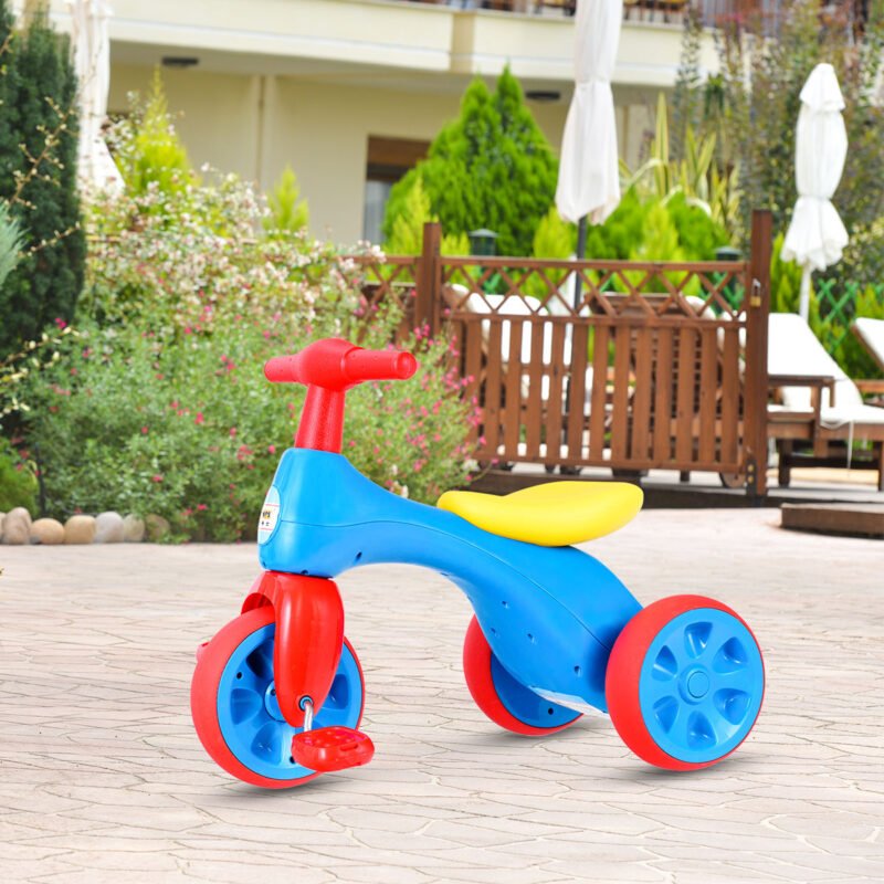 Vaikiškas paspiriamas triratis-dviratukas balanso ir koordinacijos lavinimui (Rožinė)