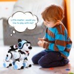 Protingas šuo-robotas su muzikos funkcija (Balta)