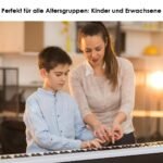 Nešiojamas elektroninis pianinas 61 klavišu su MIDI ir Bluetooth (Juoda)